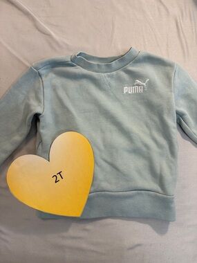 Puma - 2T Kids Sky Blue Sweatshirt with kangaroo pocket